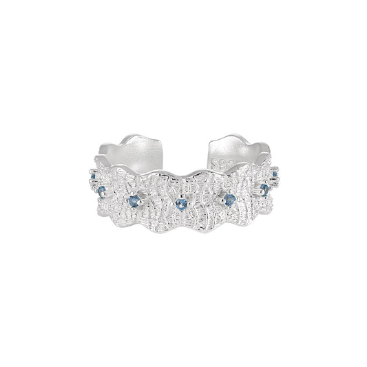 Textured Adjustable Sterling Silver Ring