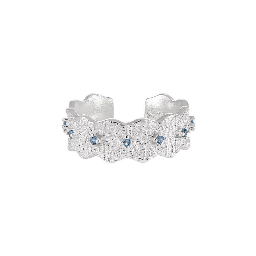 Textured Adjustable Sterling Silver Ring