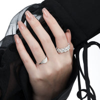 Textured Adjustable Sterling Silver Ring