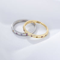 Colorful Cubic Zirconia Constellation Ring