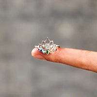 Sterling Silver Ethereal Lotus Ring