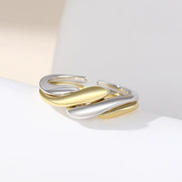 Sterling Silver Irregular Wavy Open Ring