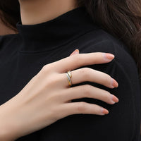 Sterling Silver Irregular Wavy Open Ring
