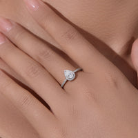 Moissanite Sterling Silver Classic Engagement Ring