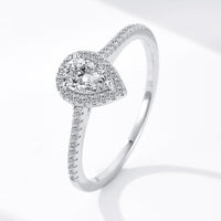 Moissanite Sterling Silver Classic Engagement Ring