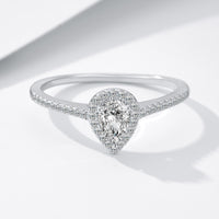 Moissanite Sterling Silver Classic Engagement Ring