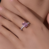 Rose Gold Sterling Silver Cubic Zirconia Ring