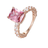 Rose Gold Sterling Silver Cubic Zirconia Ring