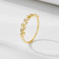 Sterling Silver Cubic Zirconia Wheat Ring