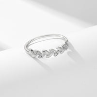 Sterling Silver Cubic Zirconia Wheat Ring