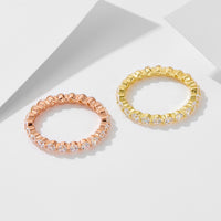 2.5mm Sterling Silver Cubic Zirconia Eternity Ring
