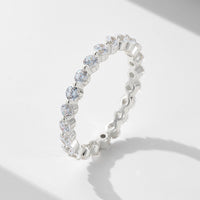 2.5mm Sterling Silver Cubic Zirconia Eternity Ring