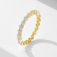 2.5mm Sterling Silver Cubic Zirconia Eternity Ring
