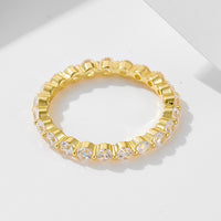 2.5mm Sterling Silver Cubic Zirconia Eternity Ring