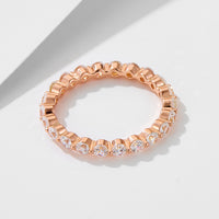 2.5mm Sterling Silver Cubic Zirconia Eternity Ring