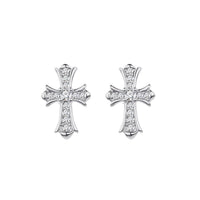 Sterling Silver Cross Stud Earrings