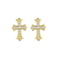Sterling Silver Cross Stud Earrings