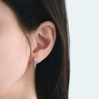 Sterling Silver Snake Hoop Earrings