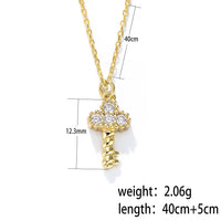 Gold Plated Sterling Silver Mini Key Necklace