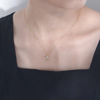 Gold Plated Sterling Silver Mini Key Necklace