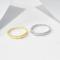 Sterling Silver Simple Square Band Ring