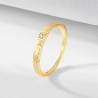 Sterling Silver Simple Square Band Ring