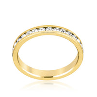 Clear Crystal Stackable Gold Ring