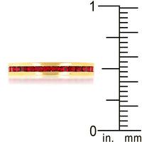 Ruby Red Stackable Gold Ring