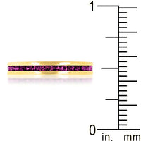 Purple Crystal Stackable Ring