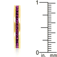 Purple Crystal Stackable Ring