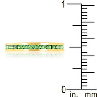 Peridot Crystal Gold Stackable Ring