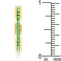 Peridot Crystal Gold Stackable Ring