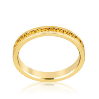 Goldtone Crystal Stackable Ring