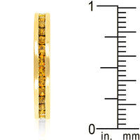 Yellow Crystal Stackable Ring