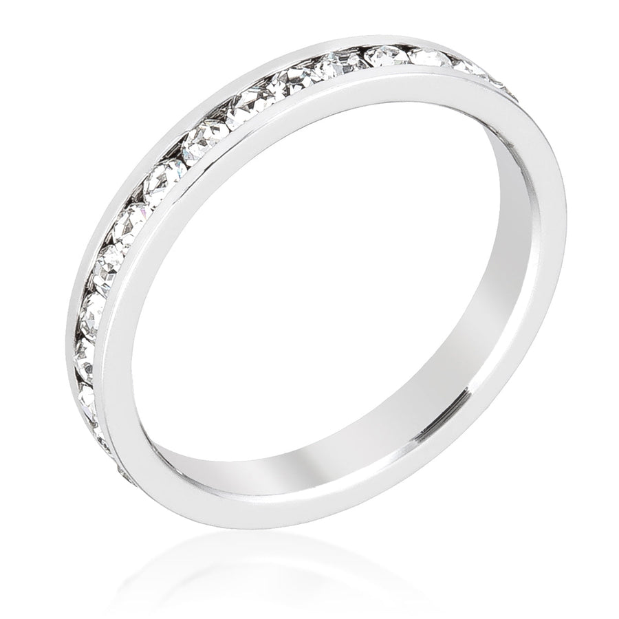 Stackable Clear Crystal Eternity Ring