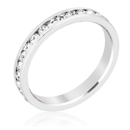 Clear Crystal Stackable Eternity Ring