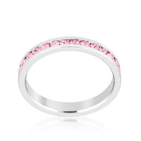 Stackable Pink Crystal Eternity Ring