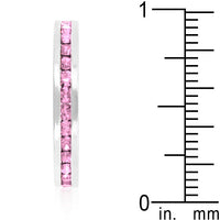 Pink Crystal Stackable Ring