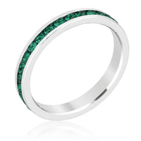 Stackable Emerald Crystal Ring