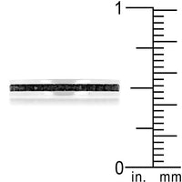Jet Black Crystal Stackable Eternity Ring
