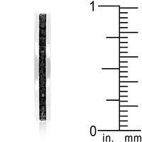 Jet Black Crystal Stackable Ring
