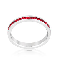 Ruby Crystal Petite Eternity Band