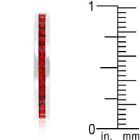 Stackable Ruby Crystal Eternity Ring