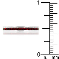 Garnet Crystal Stackable Eternity Ring