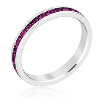 Amethyst Crystal Stackable Eternity Ring