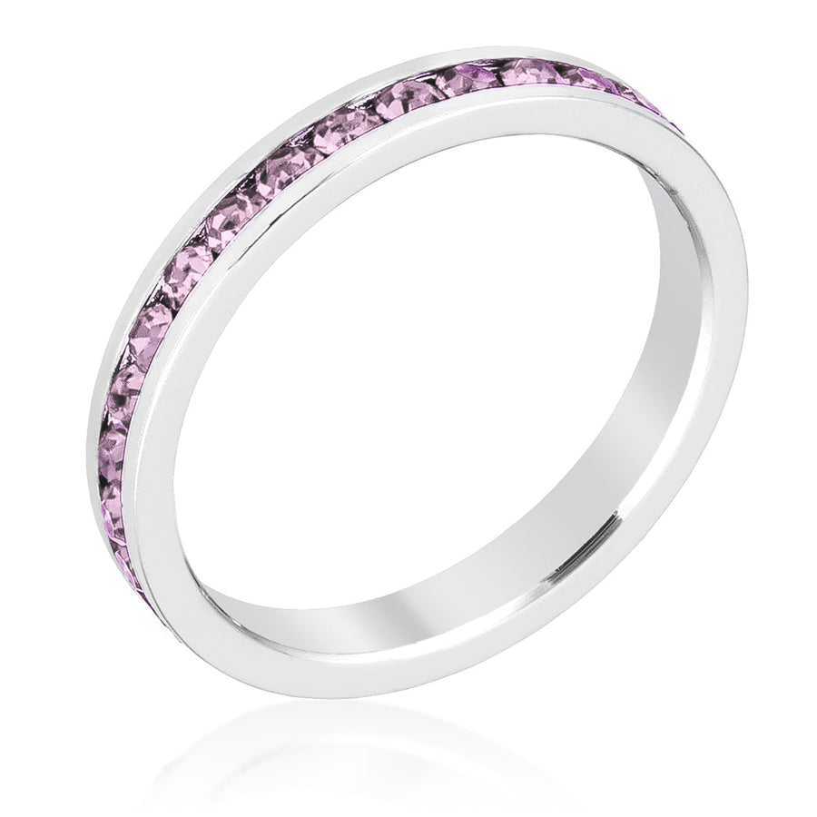 Lavender Crystal Stackable Eternity Ring