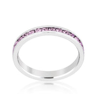 Lavender Crystal Stackable Ring