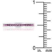 Lavender Crystal Eternity Stackable Ring