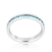 Aquamarine Crystal Stackable Ring