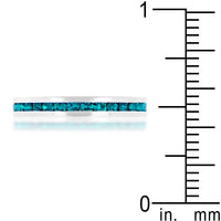Turquoise Crystal Stackable Eternity Ring